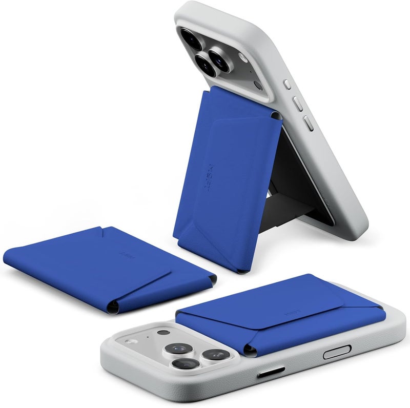 MOFT Magsafe Wallet, 8-Card Holder, Magnetic Phone Stand with Pull to Access Design, RFID Blocking, Angle Adjustment & MOVAS Minimalist Snap Field Wallet for Men Travel Essentials,Sapphire - Image 1